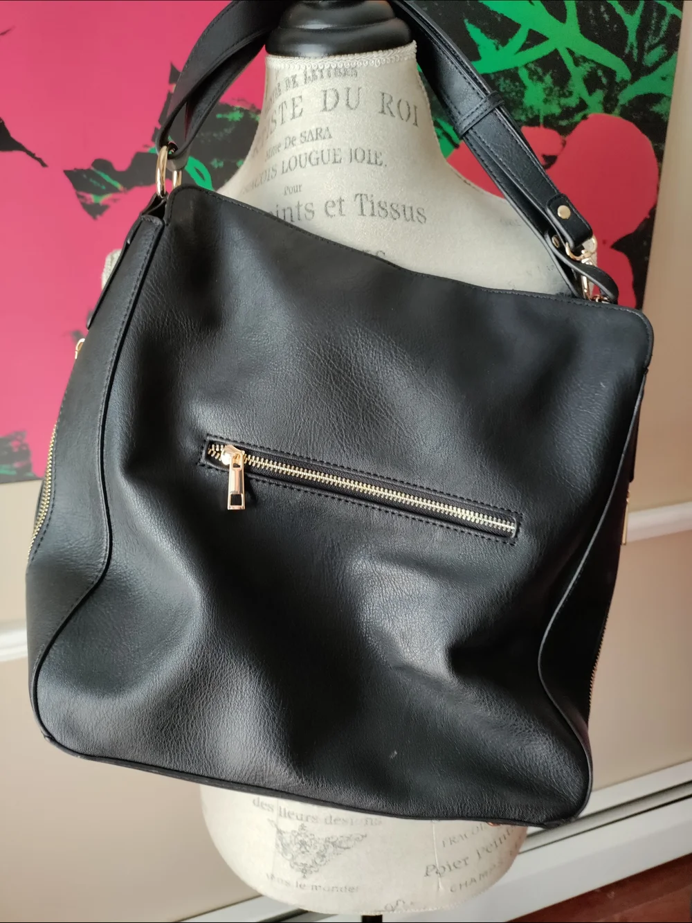 NWOT Maya Leopard Print Black & White Hobo Bag